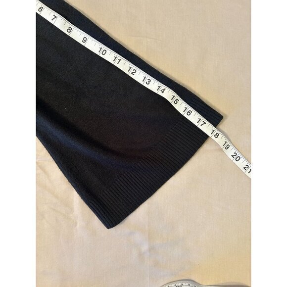 Luxe 360 Designer Cowl Neck Black Sweater 3/4 Sleeves Size Large - Picture 8 of 12